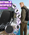 Person wearing black backpack, part of the 80mm Aperture Portable Astronomy Telescope For Kids And Grownups With 500mm Focal Length Starter Scope
