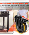 2 Pack 3 Inch Locking Caster Wheels For Pit Boss Pellet Grills Pro Series And Navigator Replacement Stem Casters shown