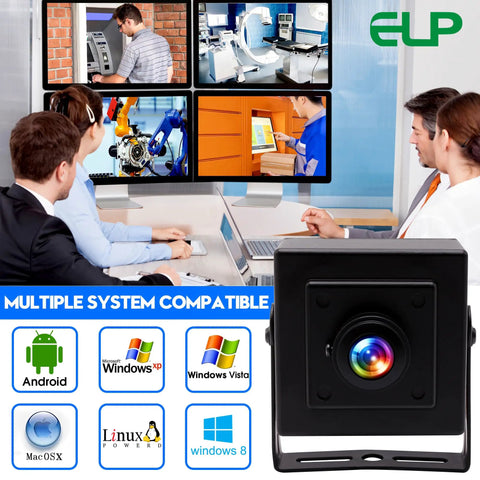 Mini Aluminum USB Security Camera With 170 Degree Wide Fisheye Lens 5MP HD, durable case, multi-system compatible image