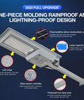 Beast 1000W Solar Street Light Outdoor Flood Light 80000 Lumens Dusk To Dawn With Motion Sensor And Remote Control overview
