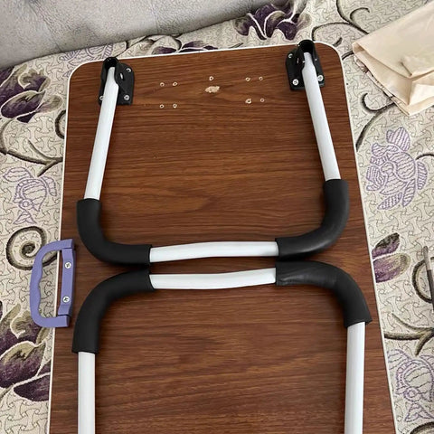 Heavy Duty Folding Desk Legs Set With U Shape Support on table top, Easy Install Laptop Table Legs, Includes Mounting Screws