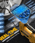 Cordless Tire Inflator With Digital Pressure Gauge, 160 PSI Portable Handheld Air Pump For On The Go Inflation, Works With Dewalt 20V Batteries, No Battery Included, Great For Cars, Motorcycles, Bikes, And Sports Balls