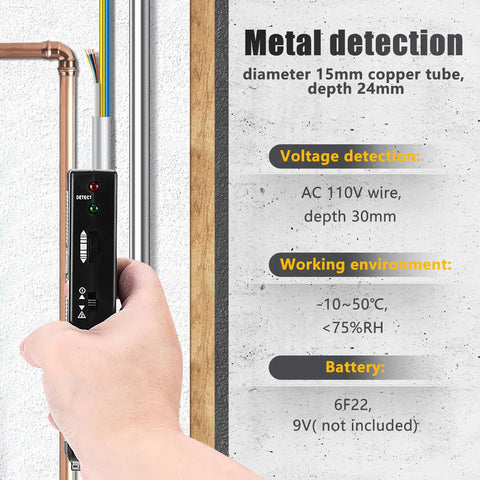 Hella Sensitive Wall Scanner Metal Detector Featuring Audio Visual Alerts Rock Solid Ergonomic Grip Heavy Duty Ac Wire Pipe Locator For Smooth Snags And No Sweat Diy Project Upgrades
