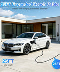 Reliable Level 2 EV Charger 40 Amp 9.6 KW Featuring Bright LED Panel And J1772 Plug. 25FT cable charging electric vehicle.