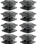 Your Go To Solar Outdoor Post Cap Lights For Wood Posts 4x4 5x5 6x6 8 Pack Warm White LED Auto On At Dusk 25 Lumen Slate Black