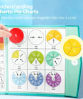 Hand assembling Hands-On Fraction Learning Kit With 103 Magnetic Fraction Tiles And Circles From One Half To One Twelfth