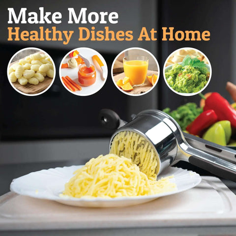 Large 15oz Potato Ricer And Stainless Steel Masher For Smooth Fluffy Mash Potatoes Quick Press No Fuss Mash Kitchen Gadget