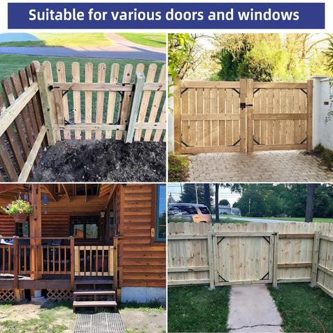 Two Pack Anti Sag Gate Hardware Kit For Wood Fence Gates Heavy Duty No Sag System With Anti Twist Gate Frame Corner Brackets Withstand Up To 150 Lbs Per Gate