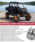 Rawsomes 44mm aluminum wheel bearing greaser kit for UTVs; compatible with Polaris models