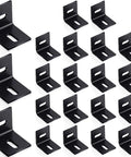 Tough As Nails Table Top Fasteners Heavy Duty Steel Furniture Connectors Classic Black 18 Piece Hardware Kit 1x1 inch brackets