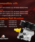 Toyota Power Steering Pump With Pulley For Camry 2007-2011, Avalon 2005-2012, Lexus ES350 2007-2012 displayed with part numbers