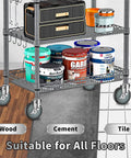 No Nonsense Heavy Duty 4 Inch Casters For Wire Shelving Racks Rollin Smooth On All Floors Rock Solid Industrial Strength Thermoplastic Wheels Set Of Four on wire shelving with paint cans.