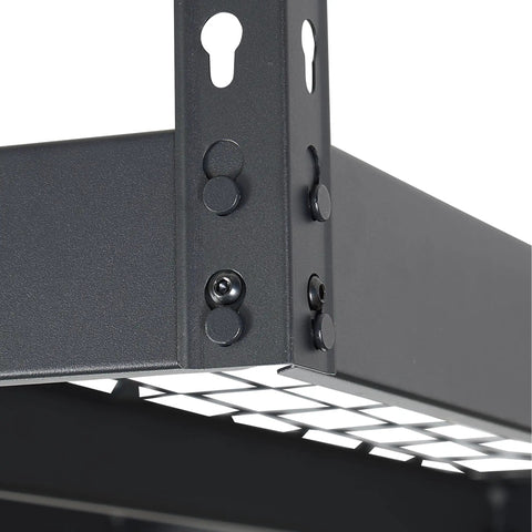 Close-up of heavy-duty metal construction of Overhead Garage Storage Rack With Oversized 8 Foot By 4 Foot Platform And Adjustable Height