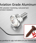 Spiff Up Your Whip With Dazzling Rhinestone License Plate Screws And Dope Bling Bolt Covers, Rustproof Anti Theft Screw Caps For Cars Trucks And Suv Rides In Bright White, Aviation grade aluminum screw with rhinestone.
