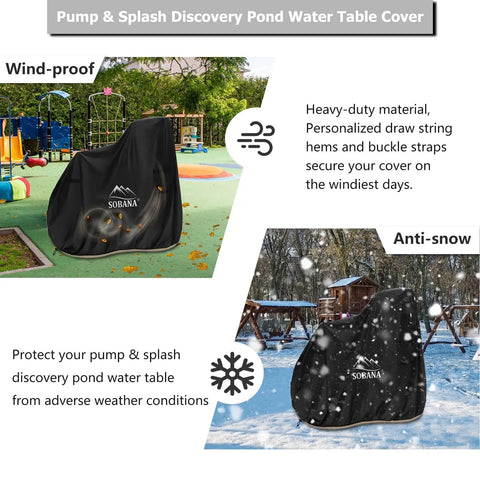Durable Kids Water Table Cover For Pump And Splash Discovery Pond Water Table Weatherproof 600D Oxford Fabric in playground