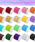Twenty Rolls Wax String For Bracelet Making, Waxed Thread Cord, colorful 1mm thickness, 25 yards per roll, displayed in vibrant colors