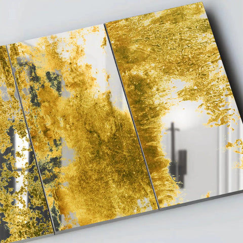 Antique Mirror Effect Peel And Stick Wall Panels Set Of 35 In Gatsby Gold Brown Acrylic with vintage charm and shatter-resistant features.