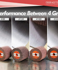 Non-Woven Wheel 120x100mm Set For Metal Polishing showcasing 80-240 grit options with Italian material for stainless steel finish
