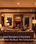 Warm living room with family using Smart Dimmer Switch Kit With Hub And Pico Remote, No Neutral Required, cozy lighting
