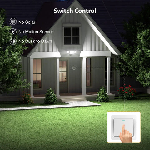 Heavy Duty 100W LED Flood Lights Outdoor Serving Nasty 11000 Lumens With Three Swiveling Heads Switch Activated IP65 Sealed Weatherproof Daylight Optics For Yard Garage Patio And Roof Eaves