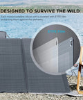 On The Go Portable Solar Generator 120V 3.6kWh Delta Pro With 400W Solar Panel with ETFE film detail by a lake
