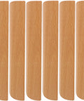 Set of six beech wood semicircle dresser handles with 64mm hole spacing, showcasing Six Pack Beech Wood Dresser Handles Cabinet Pulls Semicircle Solid Wood Drawer Knobs For Closet And Kitchen Furniture Hardware 64mm Hole Spacing Durable Easy Install Rustic Farmhouse Style.