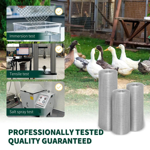 Heavy Duty 19 Gauge Hardware Cloth 16X50 Ft Roll Featuring Half Inch Square Mesh Rustproof Steel Fence Wire for testing animals.
