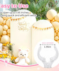 10 Pack Balloon Arch Clips 3.5 Inch Transparent Plastic Spring Clamps for Balloon Arch Backdrop display with teddy bear and balloons