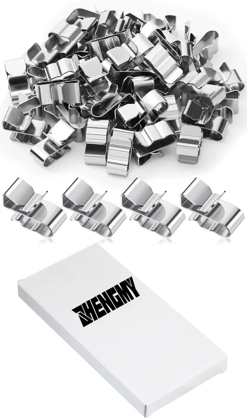 Tough As Nails Stainless Steel Trailer Frame Wire Clips Heavy Duty Cable Clamps 50 piece set for secure auto and RV wiring.