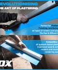 Pro Series ST QuickSkim Plaster Skimming Blade 23 5 8 Inch Semi Flexible High Grade Plastic Blade with aluminum handle in use