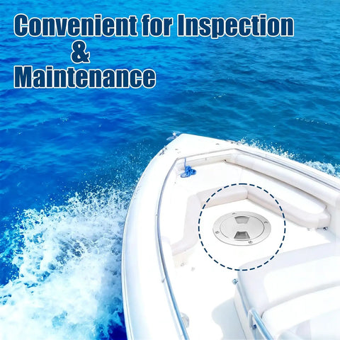4 Inch Round Stainless Steel Boat Hatch Cover For Deck Waterproof Marine Access Kayak Yacht And RV Heavy Duty Universal Fit Keeps Bilge Dry And Storage Clean