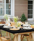 Super Stretch Spandex Tablecloth For 6 Foot Tables Fitted Elastic Cover That Stays Put Washable Outdoor Patio Cloth Black 30 X 72 Inches