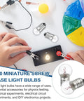 Hands connecting E10 Miniature Screw Base Light Bulbs for DIY projects, showcasing 4.8 Volt 2.4 Watt Warm Yellow Glow functionality.