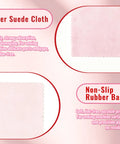 Deer suede cloth and non-slip rubber base for Go To 30 Piece Sewing Machine Cleaning Kit With Durable Storage Box Multi Brushes.