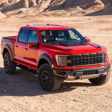 Ford F150 Raptor with Heavy Duty Ditch Light Bracket Kit For Ford F150 Raptor Hood Hinges Mounts For Offroad LED Pods And Work Lights