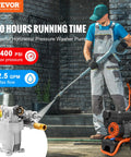 Heavy Duty Pressure Washer Pump Replacement With Three Quarter Inch Shaft Horizontal Mount 3400 PSI Max 2.5 GPM