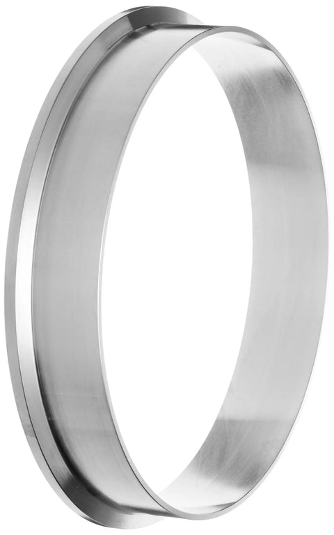 Stainless Steel 304 Sanitary Fitting Long Weld Clamp Ferrule For 10 Inch Tube OD Sealing And Leak Proof Performance, side view