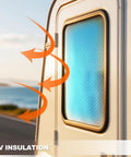 Bubble Reflective Window Insulation Roll For Winter Heat Retention With Double Sided Aluminum Foil And Bubble Layer 59 Inches By 99 Inches An Easy Cut Thermal Shield For RV Windows on RV window blocking sunlight