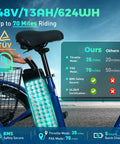 Three Wheel Electric Trike For Adults And Seniors With 48V 13Ah Battery Powerful Motor GCC And UL Certified Safety UL 2849 UL 2272 Smooth Stable Ride For Daily Commutes And Easy Cruising, battery detail