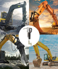 Portable Pneumatic Grease Gun Kit with 400 Bar High Pressure Automatic Lever Metering Aluminum Alloy Body over excavators.