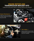Honda CRV 2.0L Engine Motor Mount And Transmission Bracket Kit Five Piece Bolt On Direct Fit installation shown in vehicle