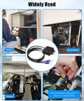 3 Amp Resettable Circuit Breaker Push Button Switch With 18 Awg Lead Wires Hex Nut Mount in HVAC setup inside generator.