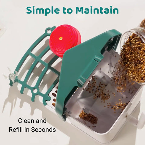 Smart Bird Feeder With Camera For Backyard Viewing, 2.5K HD Video, AI Bird Recognition Of 10K Birds, open for refilling