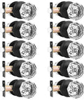 10 Pack Crystal Door Knobs For Interior Doors Passage Non Locking Keyless Hallway And Closet Handles with Flat Black Rosette