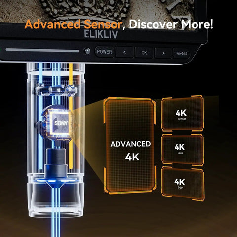 4K Coin Digital Microscope With 8 Inch LCD, 52MP Imaging, HDMI Output, Soldering Microscope For Electronics And Jewelry, Ultra Clear Micro Detail, Adjustable LED Lighting, Live View For Hobbyists And Pros advanced 4K sensor close-up