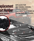 7mm Universal Car Fender And Bumper Shield Fastener Clips 100 Pcs Push In Trim Panel Clips For GM Chrysler Ford Vehicles