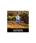 Person using V20 Cordless Weed Wacker And Leaf Blower Combo Kit With 2 Ah Battery And Charger in a yard with fallen leaves.