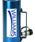 Blue 100 Ton Aluminum Hydraulic Cylinder, 6 Inch Stroke, Lightweight Aluminum Ram With Carry Handle, Hard Anodized Piston Rod