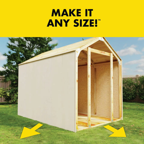 Custom Shed Kit With Peak Roof For Easy Backyard Storage 2x4 Frame System Includes 22 Gauge Steel Brackets Design Plans And Installation Instructions Build A 10 Ft Shed Or Combine Kits For A 22 Ft Space Lumber Not Included.