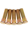 Wheel Stud Replacement Kit 8 Pack For Lazer Z AC AS CT HP LC XP XS Turf Tracer DS S X Z Series Lawn Mower Models 1-633926 1-613150 E633926 242-50 Compatible, showing five gold-colored wheel studs aligned horizontally